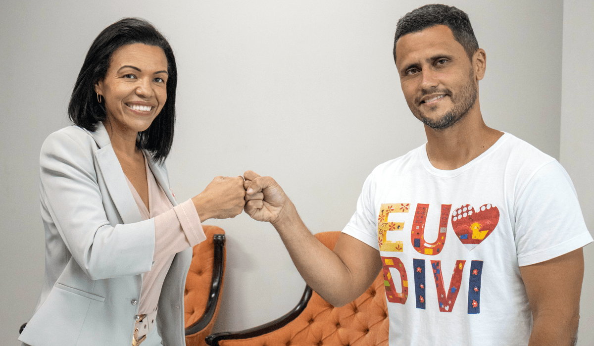 A vice-prefeita Janete Aparecida e o prefeito Gleidson Azevedo