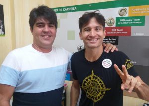 O aniversariante Matheus Levi com o amigo Caio Cesar